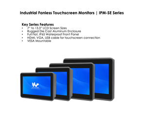 Průmyslov&eacute; bezventil&aacute;torov&eacute; dotykov&eacute; monitory | Řada IPM-SE