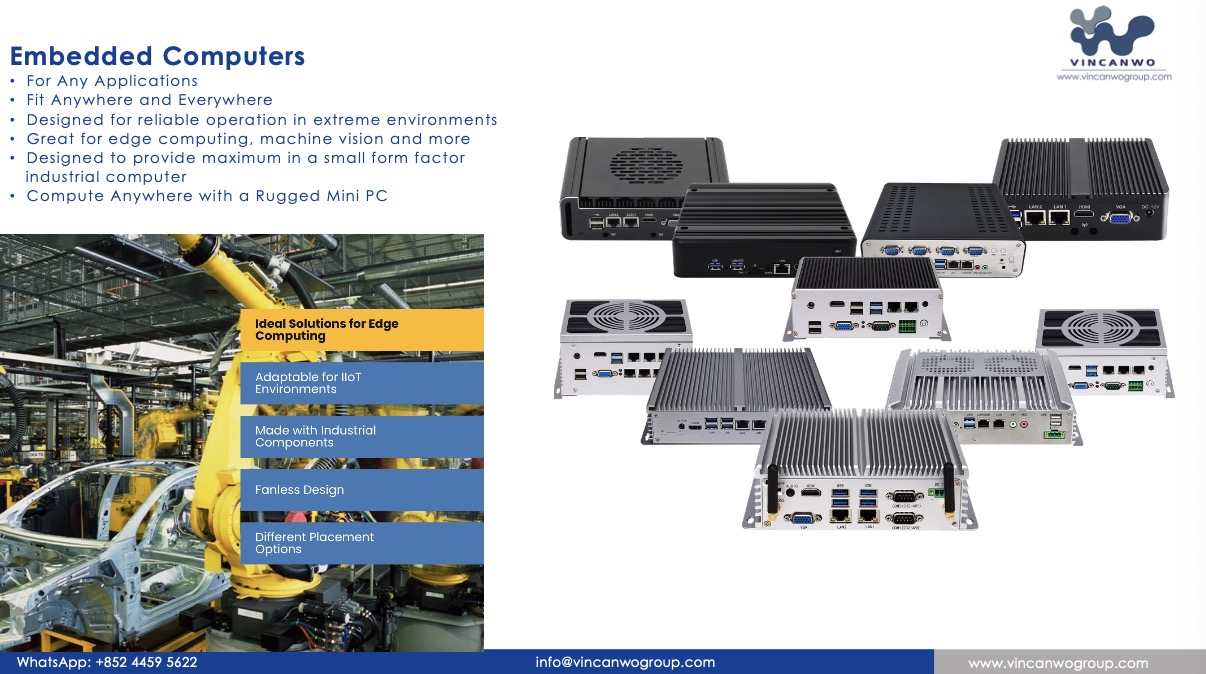 Vincanwo Group, miniPC int&eacute;gr&eacute;s sans ventilateur pour toutes les applications, s'adaptant n'importe o&ugrave; et n'importe o&ugrave;