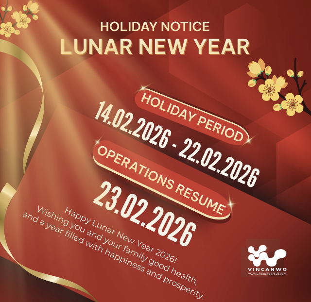 Anunț de vacanță de Anul Nou Lunar 2026 
